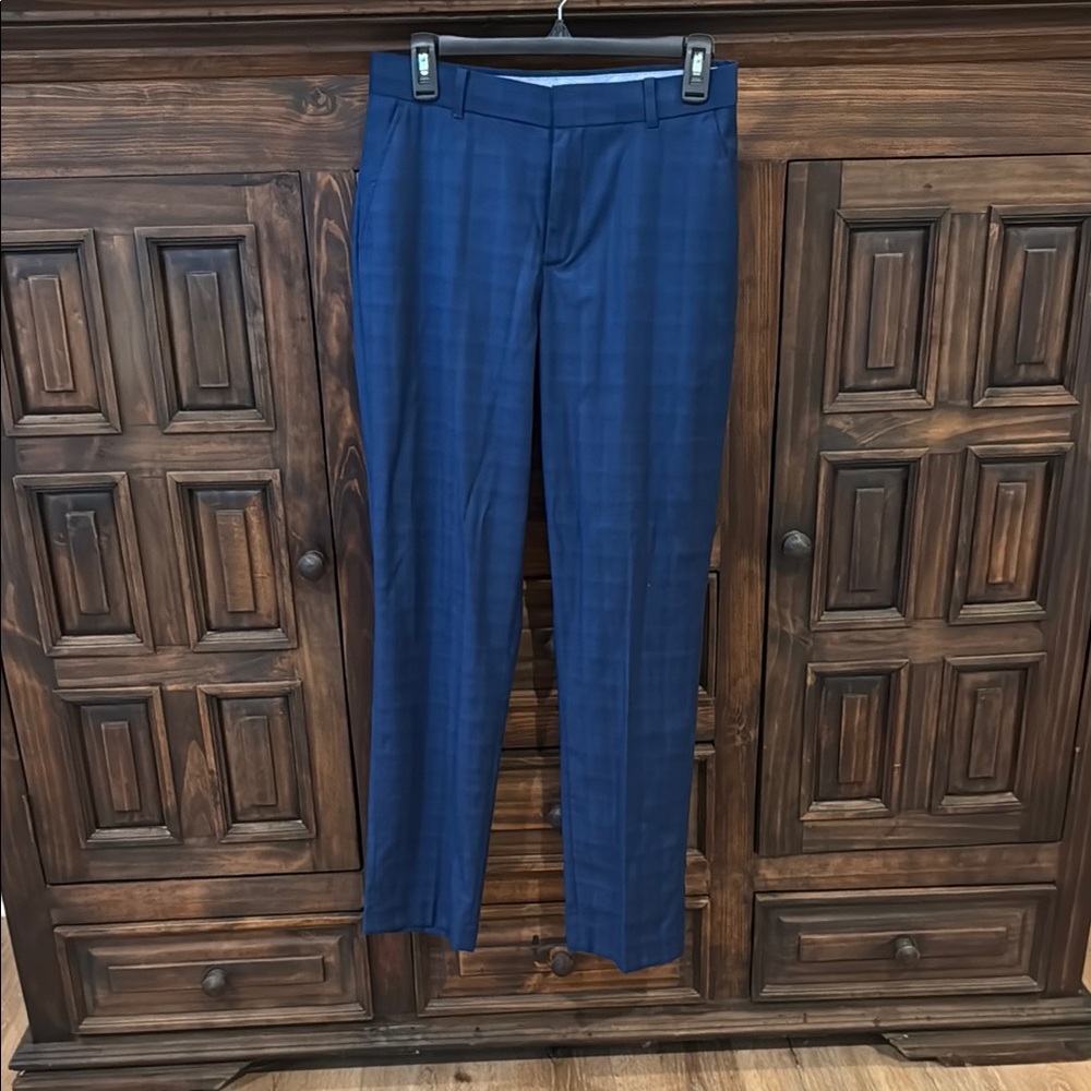 Tommy Hilfiger Boys Navy Plaid Dress Pants